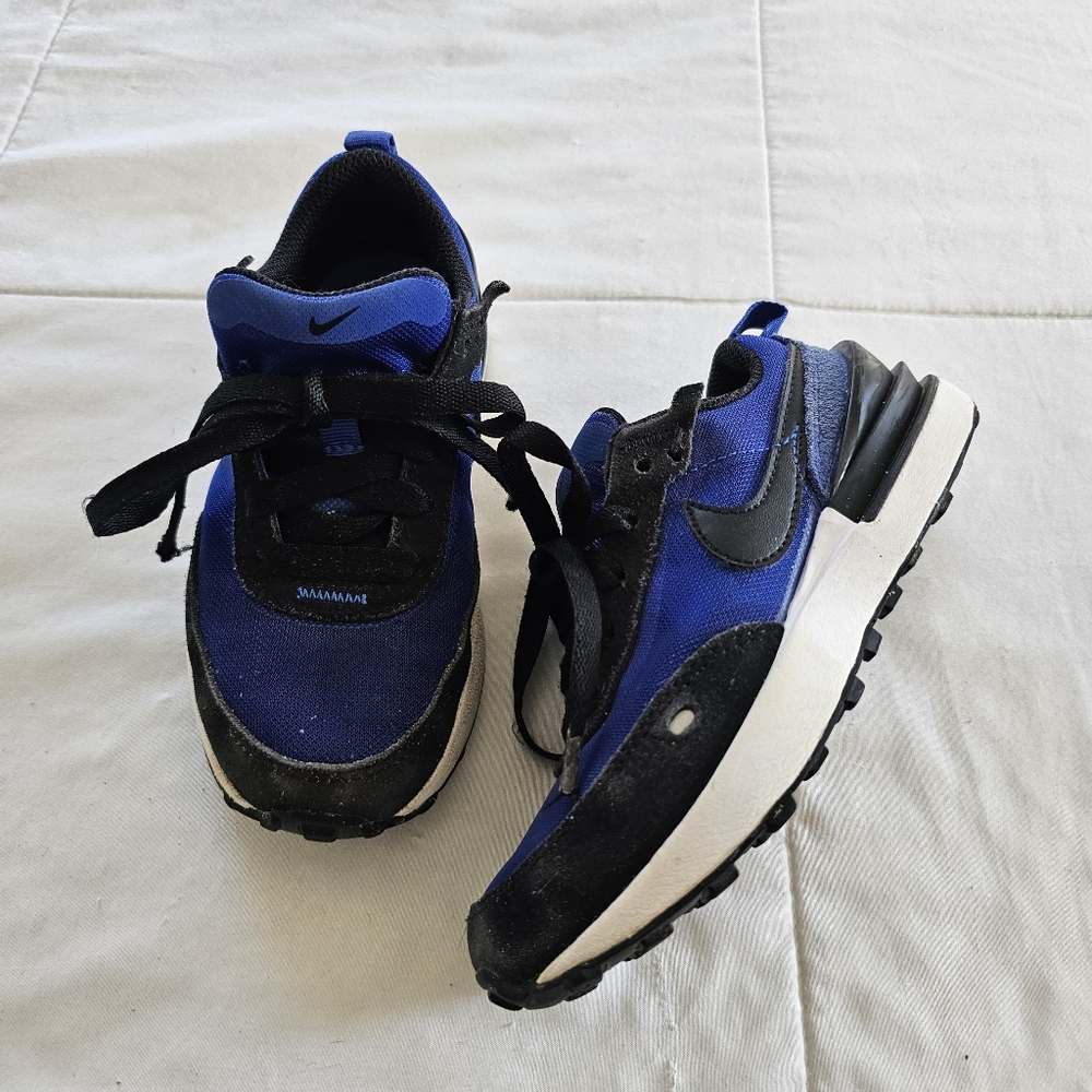 Nike Waffle One Racer Sneakers in Royal Blue and Black in Size 11c
